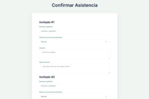 Confirmación de asistencia (RSVP)
